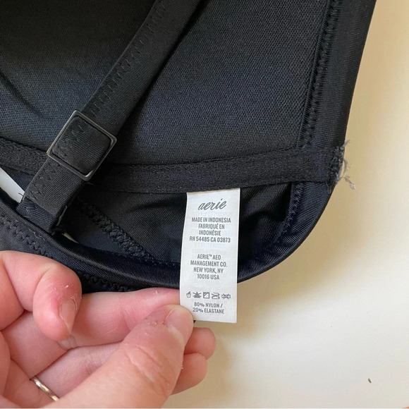 Aerie Black Lightly Lined Underwire Push-up Bikini Top 36DD Women’s - Picture 8 of 9